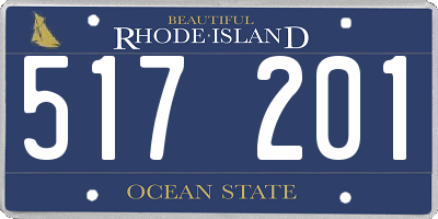 RI license plate 517201