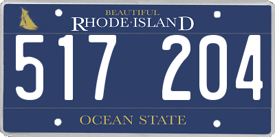 RI license plate 517204