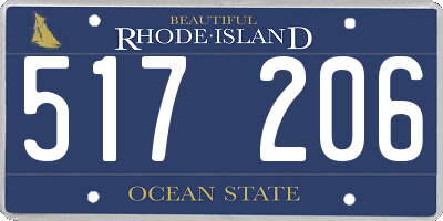 RI license plate 517206