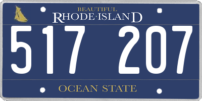 RI license plate 517207