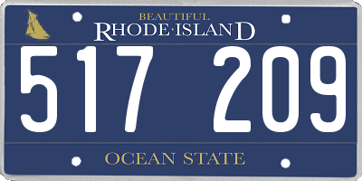 RI license plate 517209