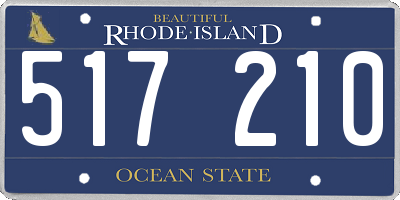RI license plate 517210