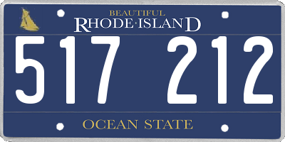 RI license plate 517212