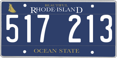 RI license plate 517213