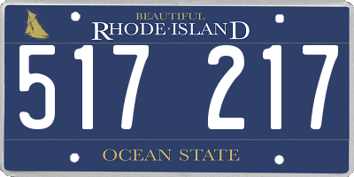 RI license plate 517217