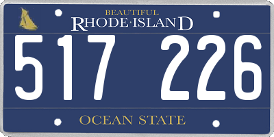 RI license plate 517226