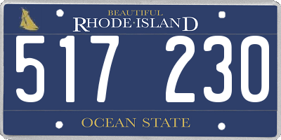 RI license plate 517230