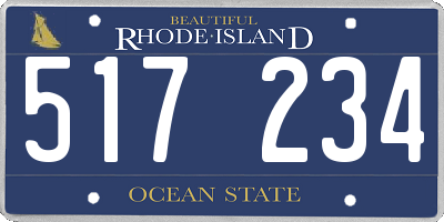 RI license plate 517234