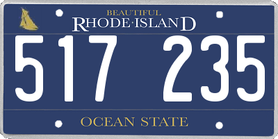 RI license plate 517235