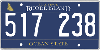 RI license plate 517238