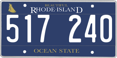 RI license plate 517240