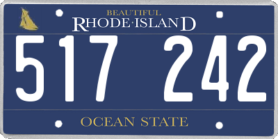 RI license plate 517242