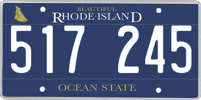 RI license plate 517245