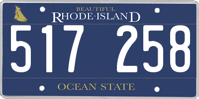 RI license plate 517258