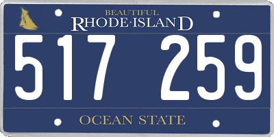 RI license plate 517259