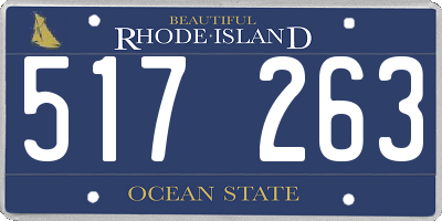 RI license plate 517263