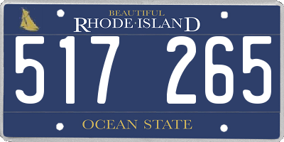 RI license plate 517265
