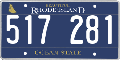 RI license plate 517281