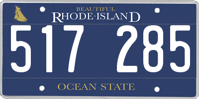 RI license plate 517285