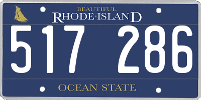 RI license plate 517286