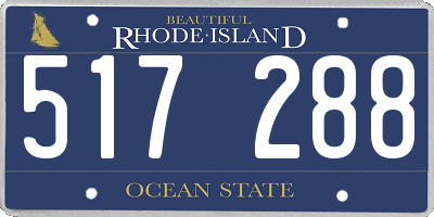 RI license plate 517288