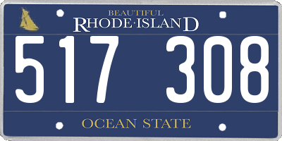 RI license plate 517308