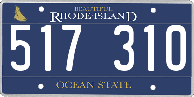 RI license plate 517310