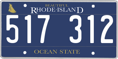 RI license plate 517312