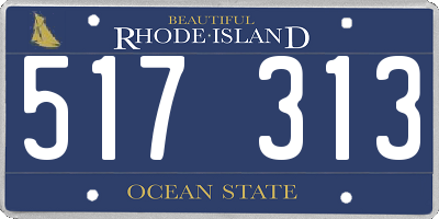 RI license plate 517313
