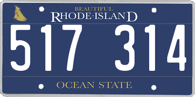 RI license plate 517314
