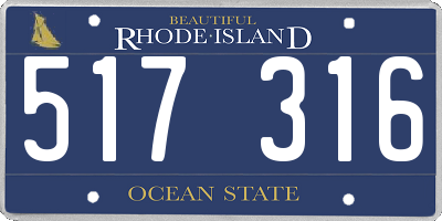 RI license plate 517316