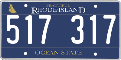 RI license plate 517317