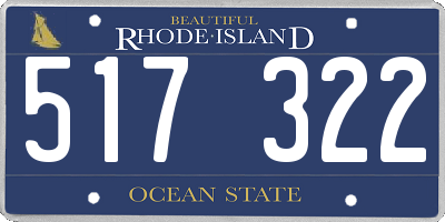 RI license plate 517322