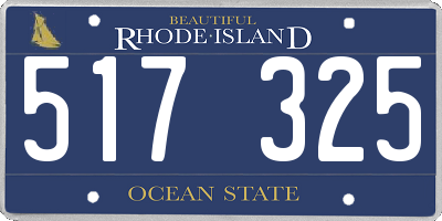 RI license plate 517325