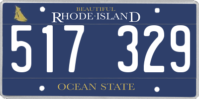 RI license plate 517329