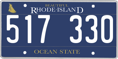 RI license plate 517330