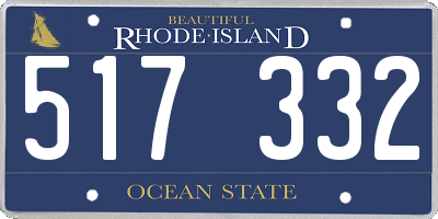 RI license plate 517332