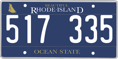 RI license plate 517335