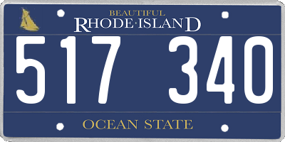 RI license plate 517340