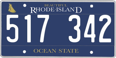 RI license plate 517342