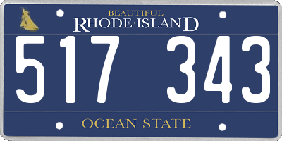 RI license plate 517343