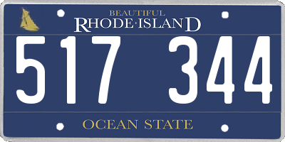 RI license plate 517344