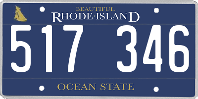 RI license plate 517346