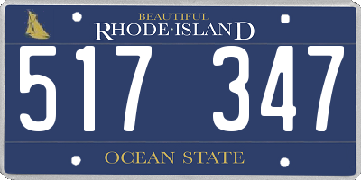 RI license plate 517347