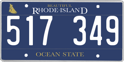 RI license plate 517349