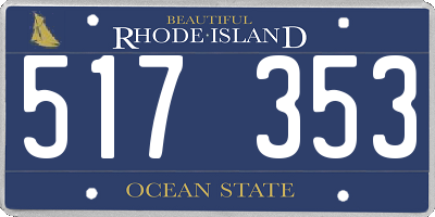 RI license plate 517353