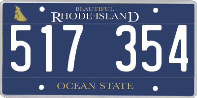RI license plate 517354