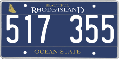 RI license plate 517355