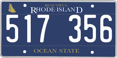 RI license plate 517356