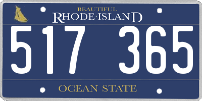 RI license plate 517365